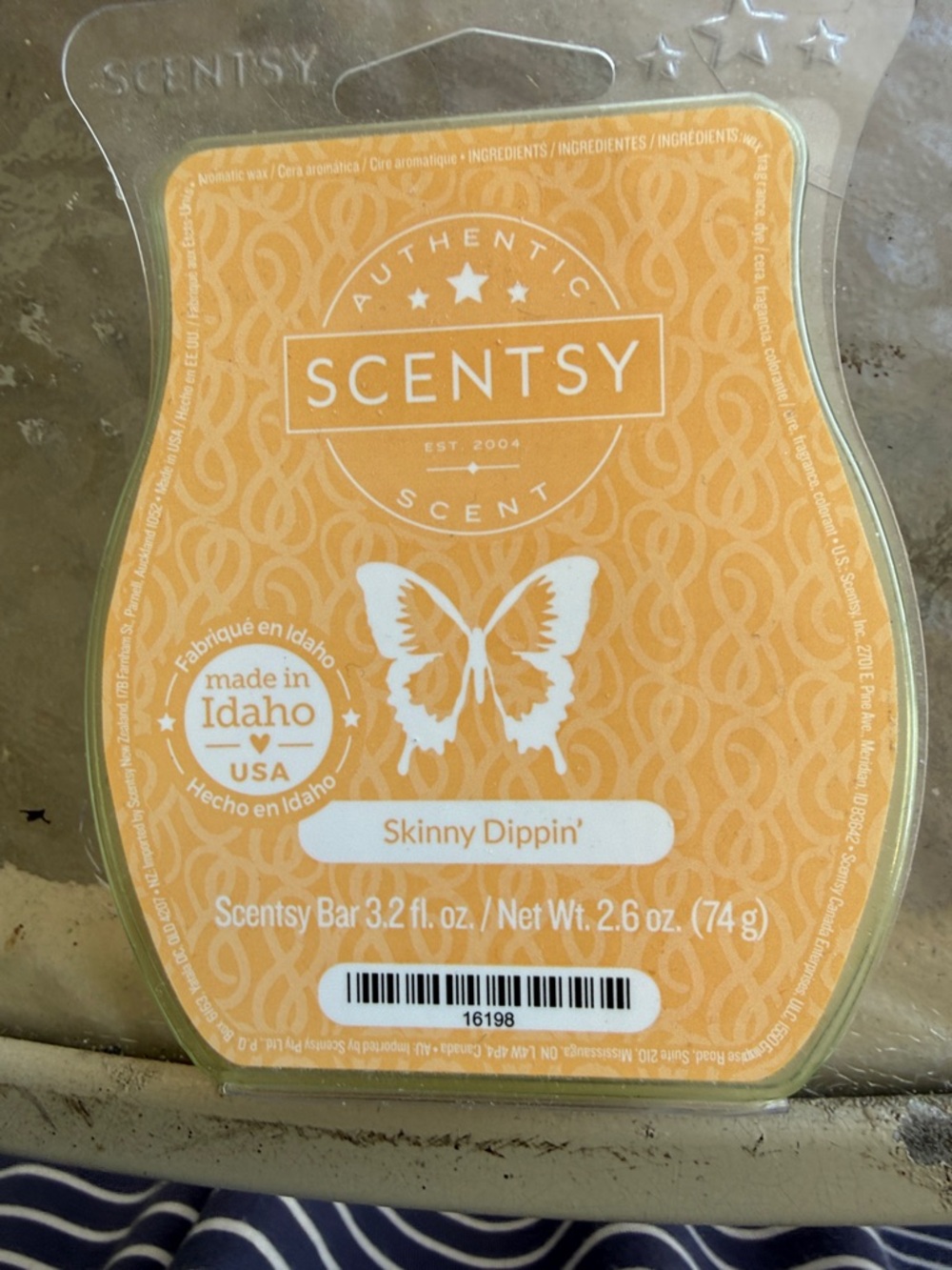 Scentsy Skinny Dippin' Wax Bar - Orange - Picture 3 of 3